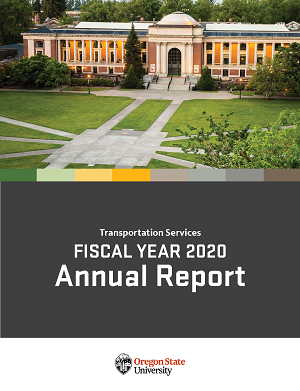 Cover page of the FY20 Transportation Services Annual Report