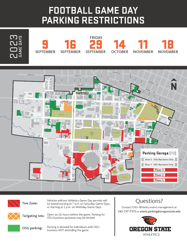 Game Day Parking Map