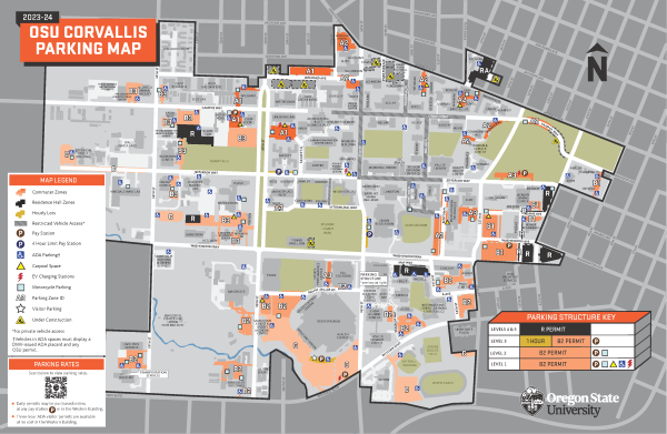OSU Zonal Parking Map