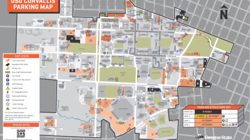 OSU Zonal Parking Map