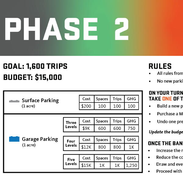 Parking Game Rule Sheet image